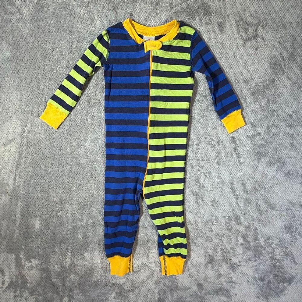 Hanna Andersson 18-24M Organic Cotton Striped Zip Pajama Sleeper 80cm